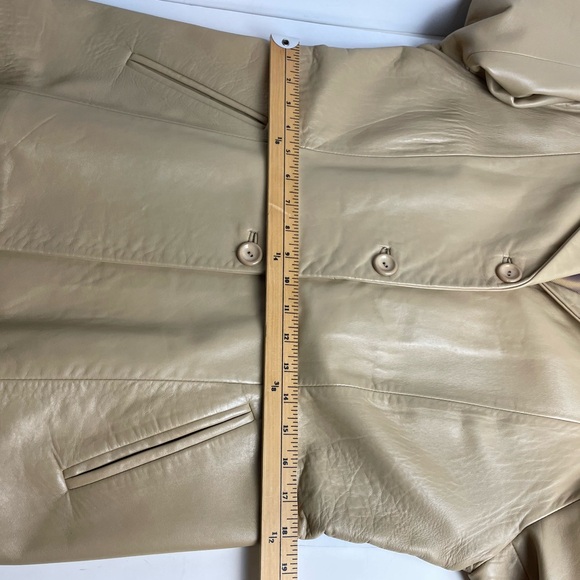 Vintage Sheepskin Piel Ovina Leather Jacket Car Coat Sevilla Spain Butter Soft - Picture 14 of 16